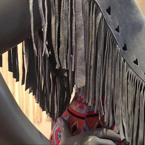 Handmade leather shawl